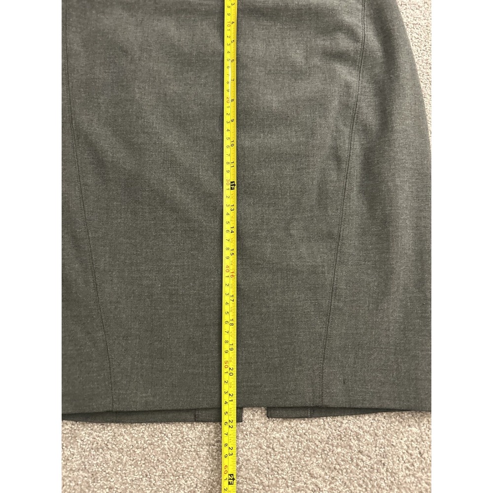 LOFT Pencil Skirt Womens 6 Gray Excellent Back Vent Lined Professional Career - Picture 7 of 7